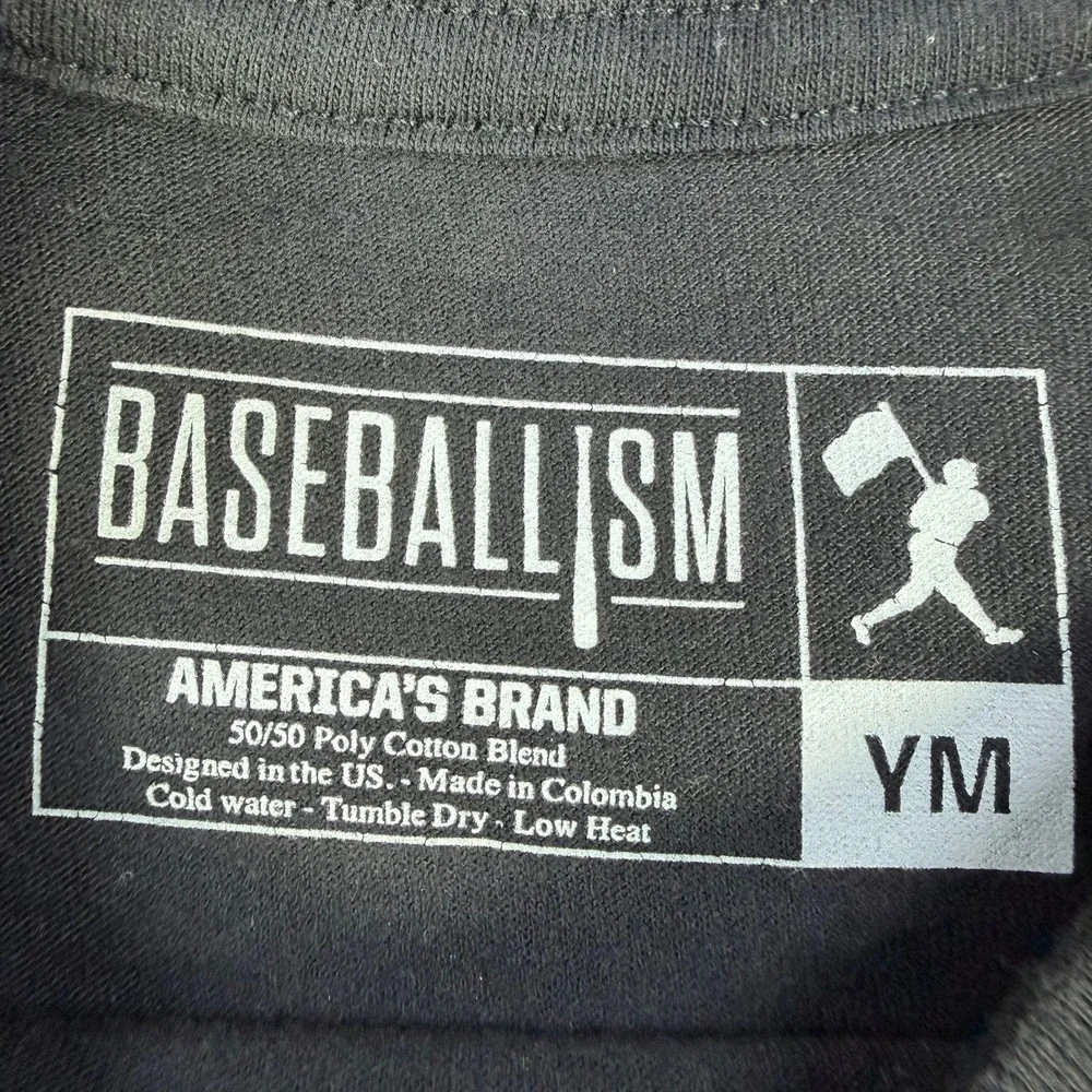 Baseballism Swing Kings Youth Medium Black Graphic Tee Short Sleeve Casual - Picture 4 of 5